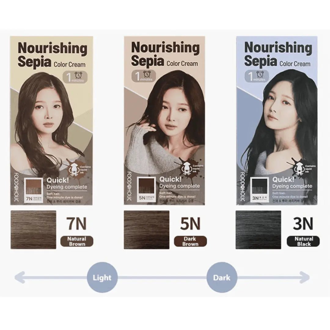 Foodaholic Nourishing Sepia 1 Min Hair Color 5N Dark Brown (Wholesale) MiessentialStore