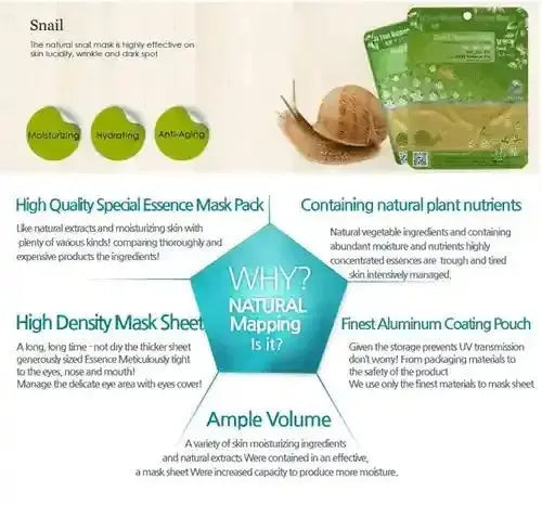 Ja Yeon Mapping Snail Anti-Aging Mask - 5 Units
