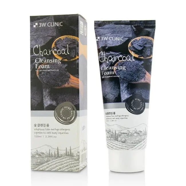 (Buy 2 Get 1 Free) 3W Clinic Charcoal Cleansing Foam
