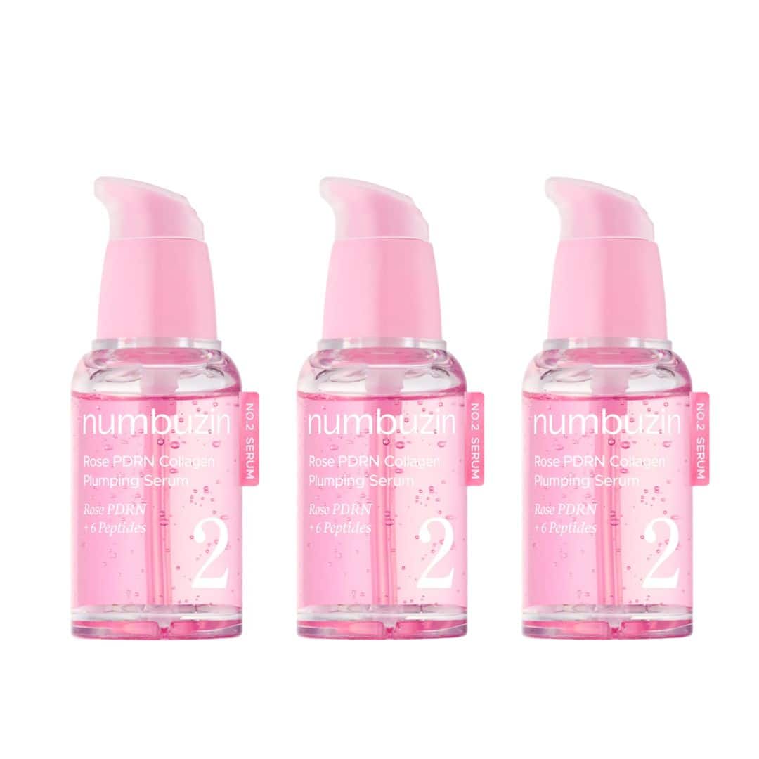 (3 Units) No.2 Rose PDRN Collagen 2X Plumping Serum Bundle