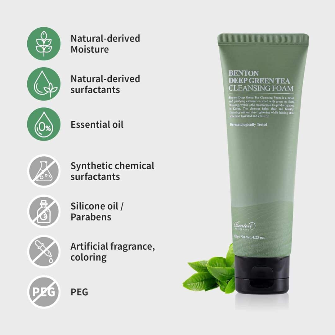 Benton Deep Green Tea Cleansing Foam