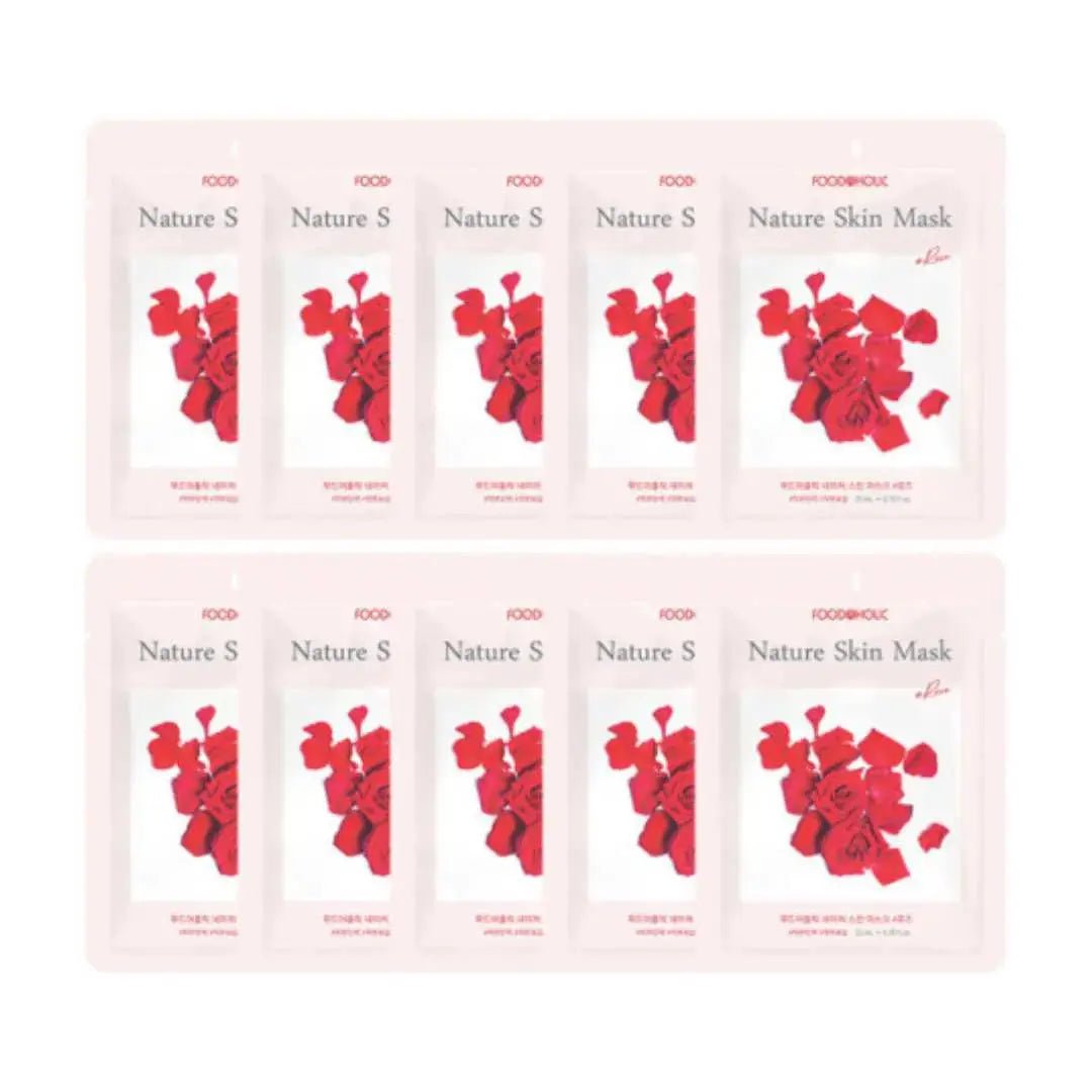 Foodaholic Nature Skin Mask Rose - 10 PCS