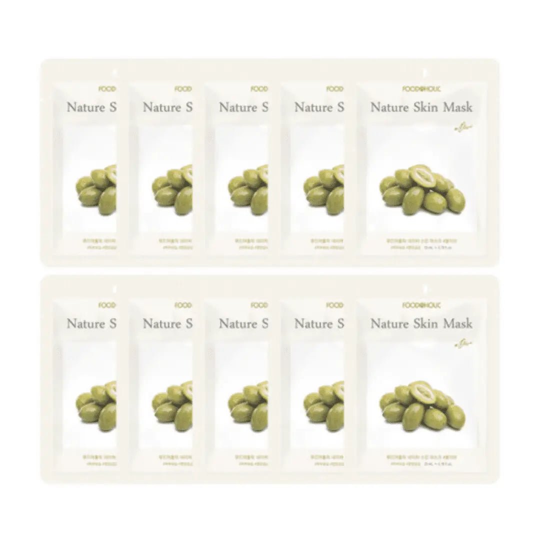 Foodaholic Nature Skin Mask Olive - 10 PCS