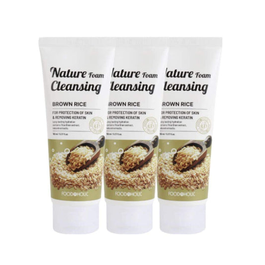 (3 Units) Foodaholic Nature Cleansing Foam Brown Rice
