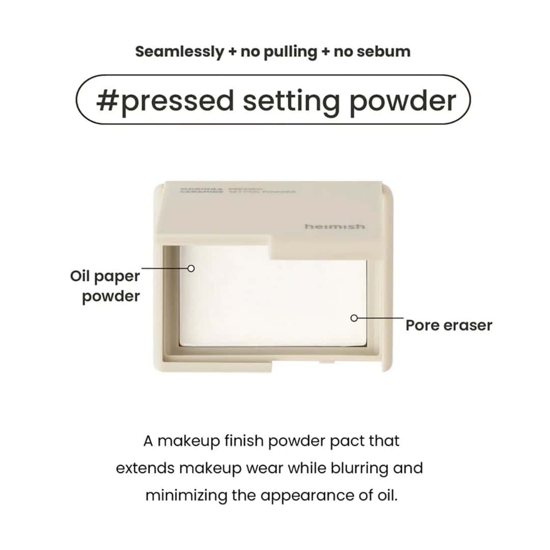 Heimish Moringa Ceramide Pressed Setting Powder