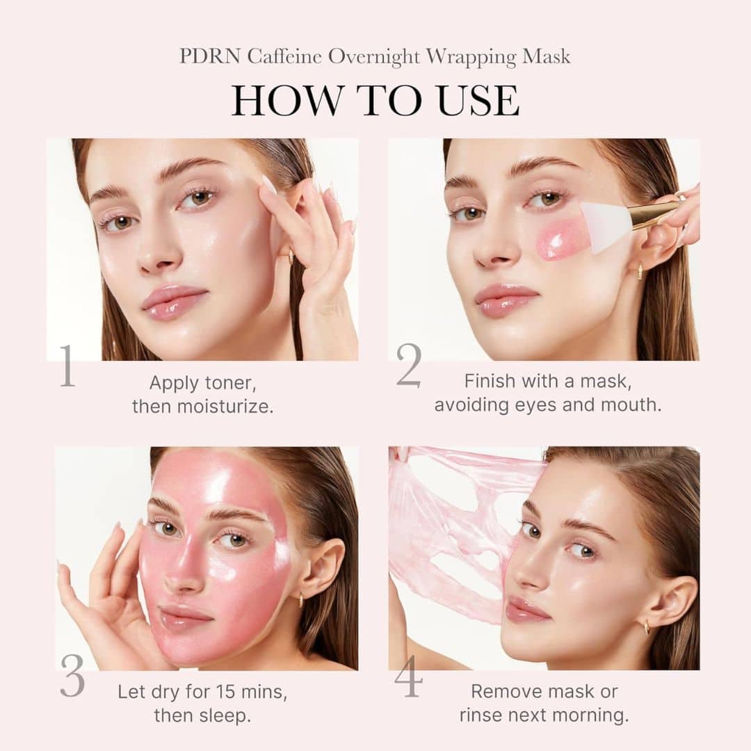 (3 Units) PDRN Pink Caffeine Night Wrapping Mask