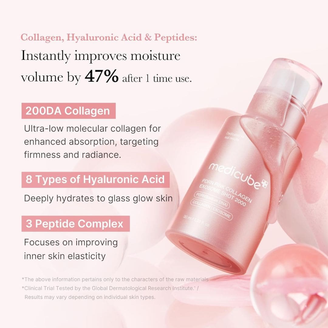 (3 Units) PDRN Pink Collagen Exosome Shot Serum 2000