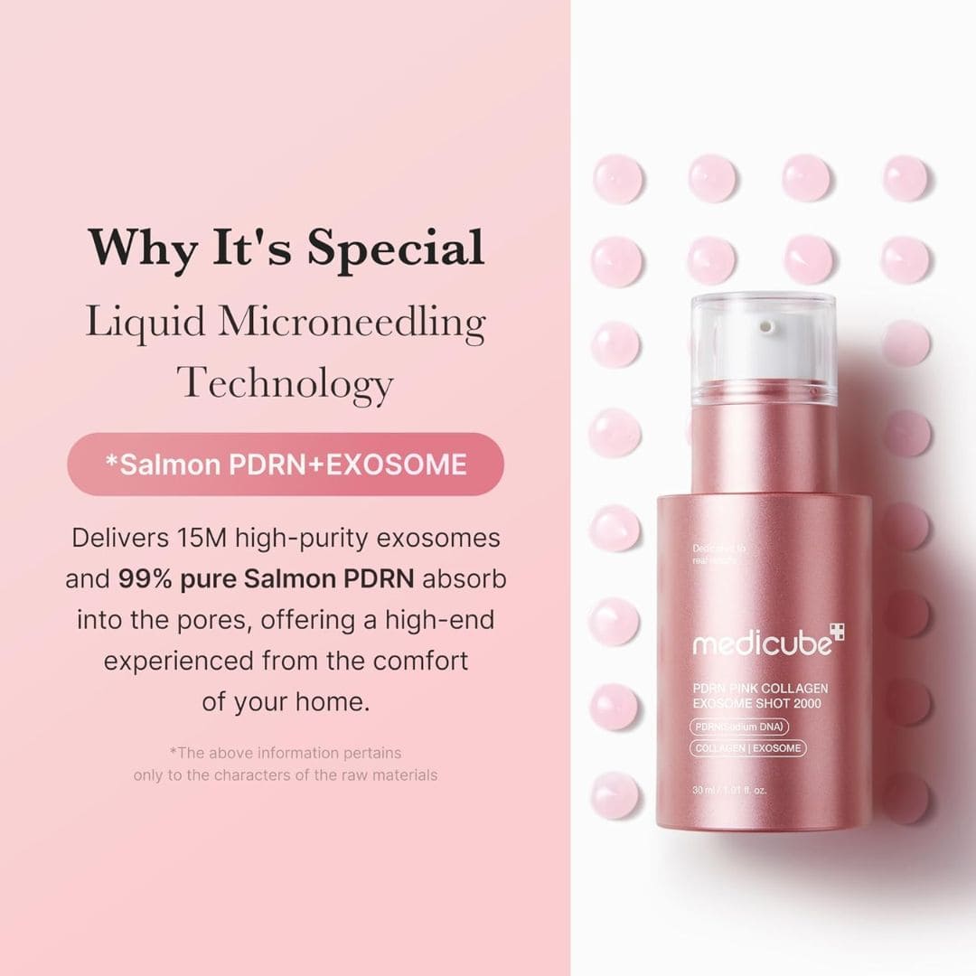 (3 Units) PDRN Pink Collagen Exosome Shot Serum 2000
